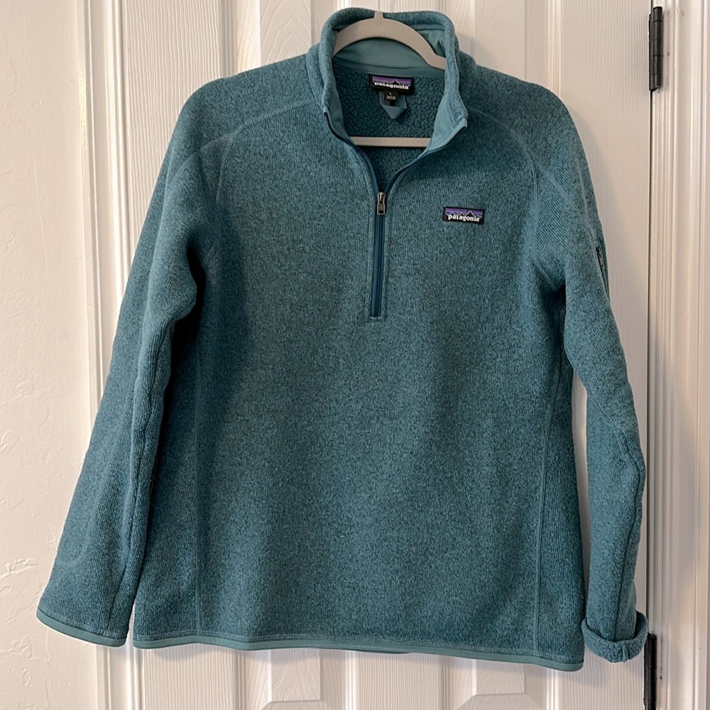Patagonia Teal Half-Zip Fleece Utility Jacket